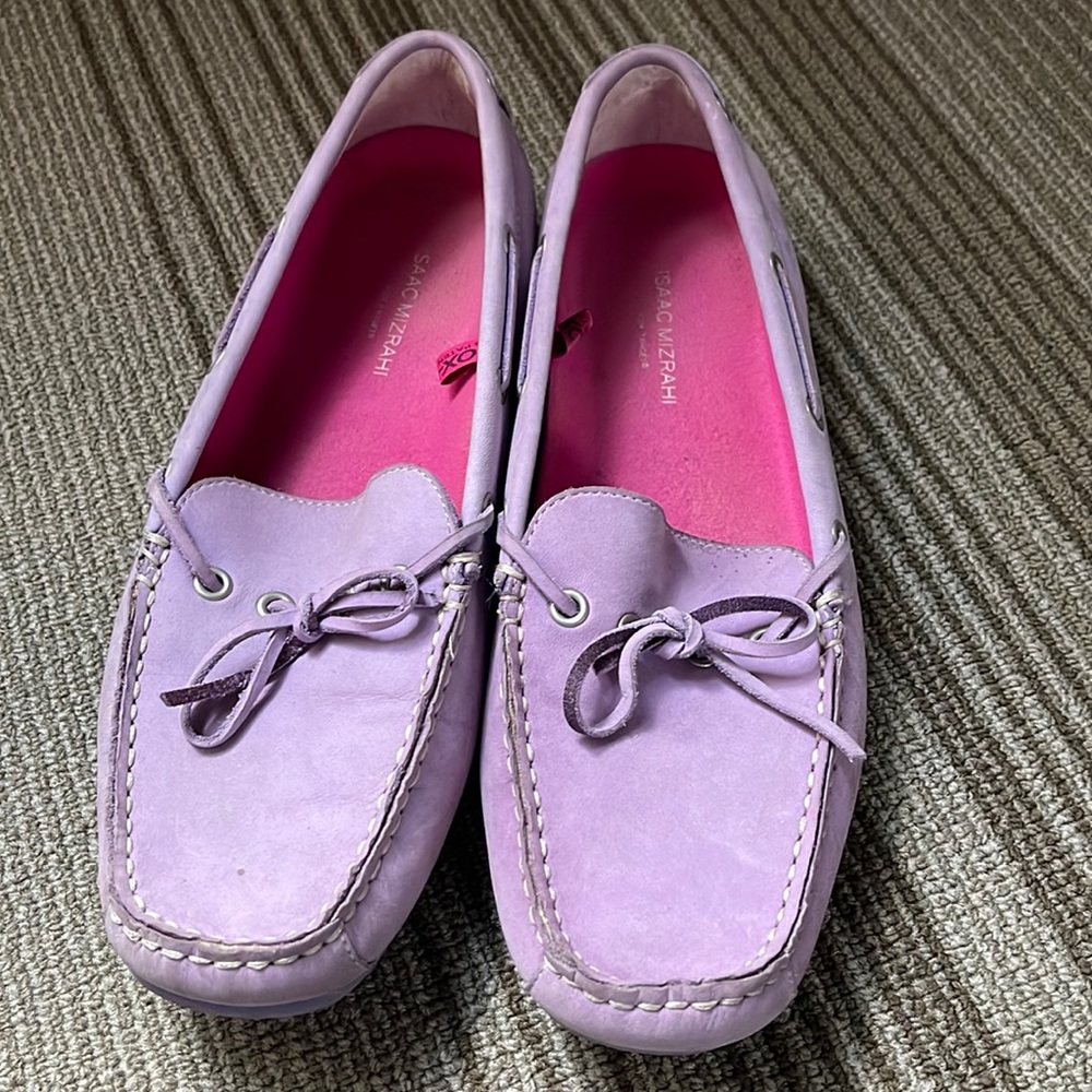 Isaac Mizrahi for Target lilac nubuck womens loafers size 8 1/2